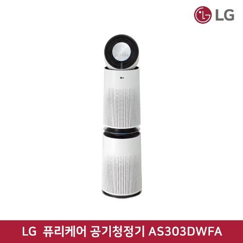 [렌탈]60개월 기준 27,300원 LG 퓨리케어 360도 공기청정기 플러스 30평 크리미화이트 (AS303DWFA)