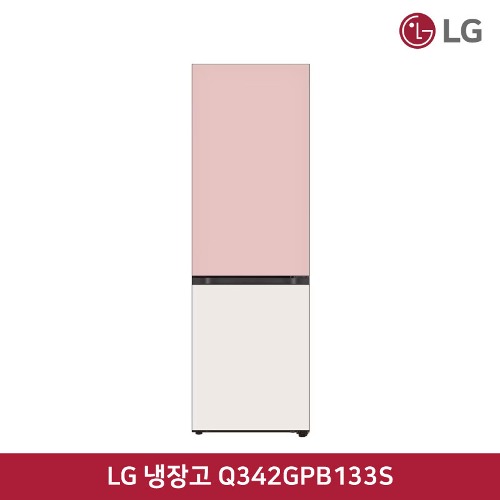 [렌탈]60개월 기준 30,400원 LG 냉장고 상냉장 하냉동 344L 핑크 베이지 (Q342GPB133S)